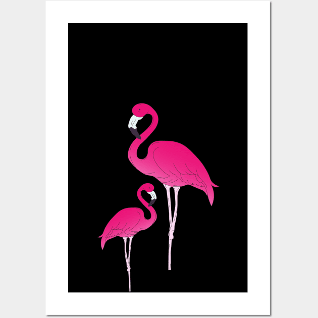 Caribbean Flamingo Wall Art by novaya